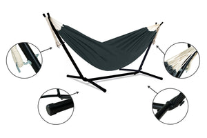 Amaca con supporto da giardino mod. Panama grigio scuro AM05PA