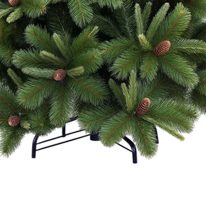 Alabaster - Albero di Natale Tradizionale con Pigne in PVC e PP Ø139x210H cm, 1072 Punte