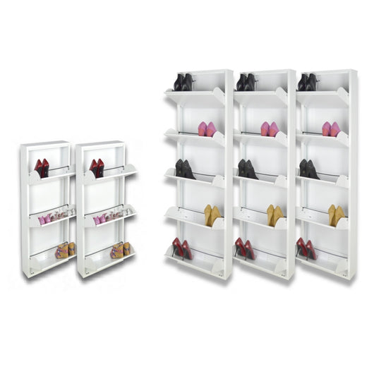 Scarpiere Slim Originali, 63 paia di scarpe, Col. Bianco | Gia' montate 