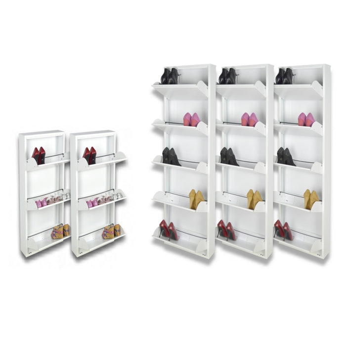 Scarpiere Slim Originali, 63 paia di scarpe, Col. Bianco | Gia' montate 