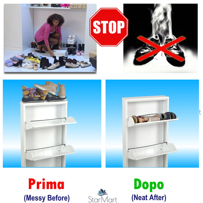 Scarpiere Slim Originali, 24 paia di scarpe, Col. Grigio| Gia' montate 