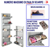 Scarpiere Slim Originali, 24 paia di scarpe, Col. Grigio| Gia' montate 