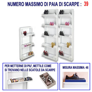 Scarpiere Slim Originali, 39 paia di scarpe, Col. Bianco | Gia' montate 