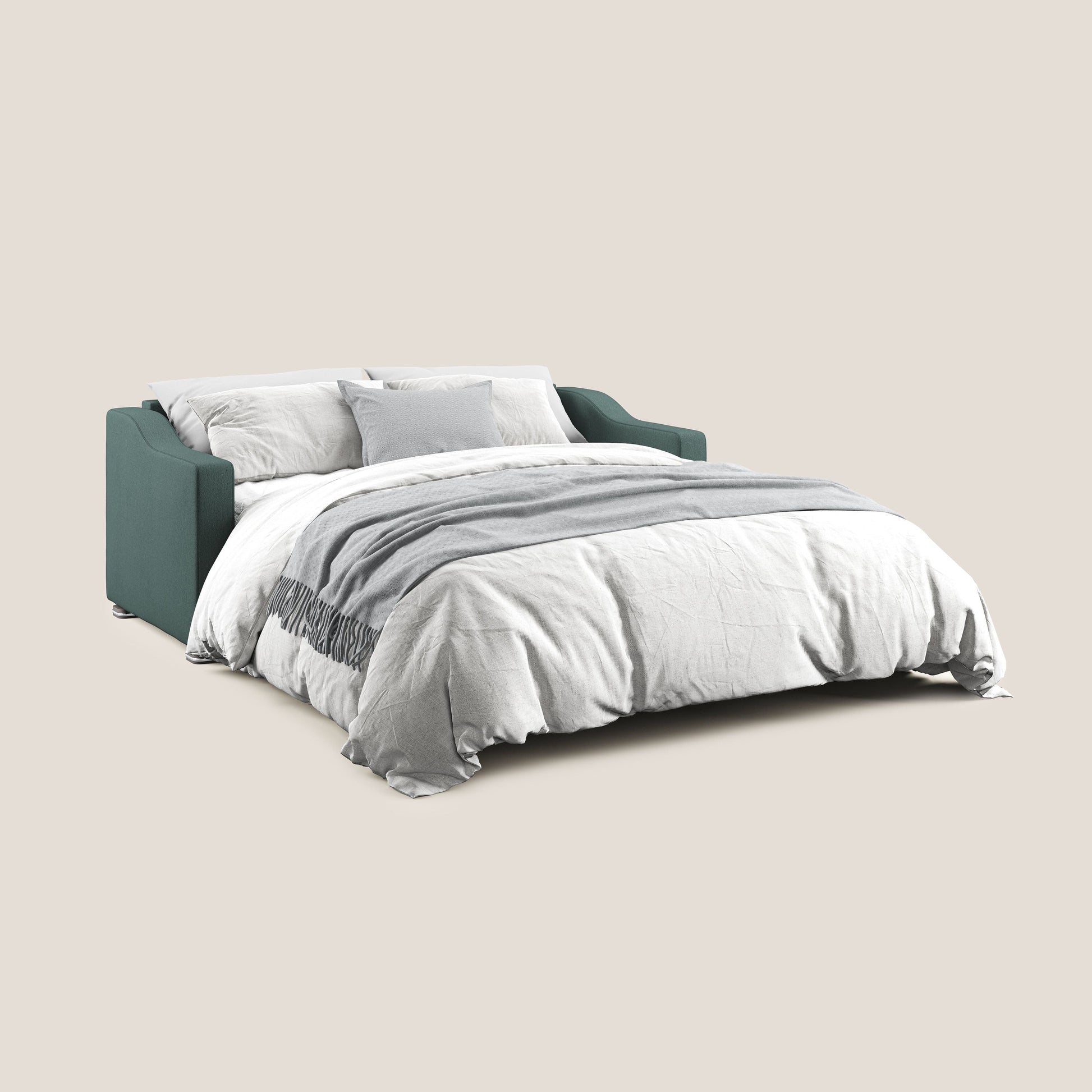 Divano Letto 3 Posti 191x100x98 cm in Tessuto Verde