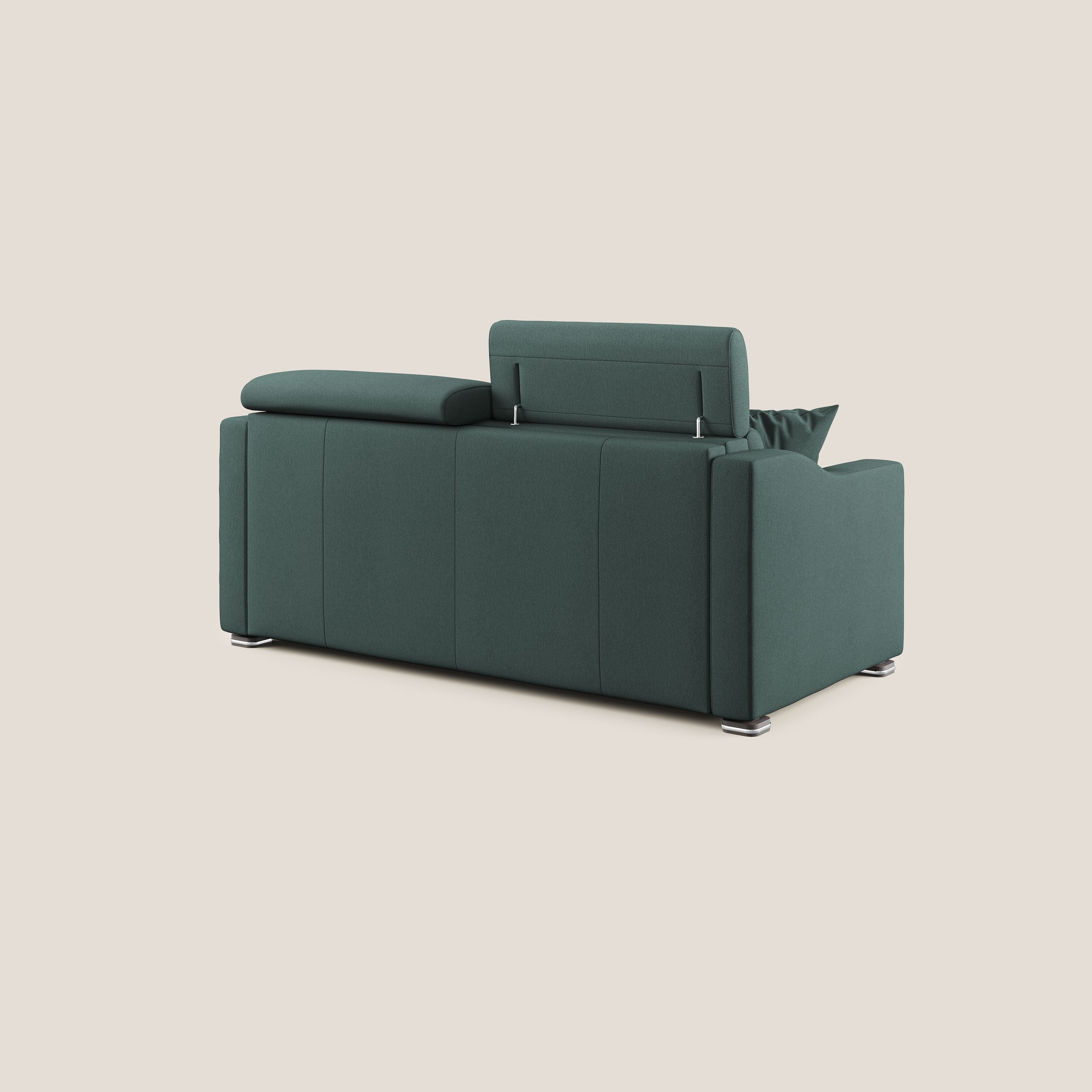 Divano Letto 3 Posti 191x100x98 cm in Tessuto Verde