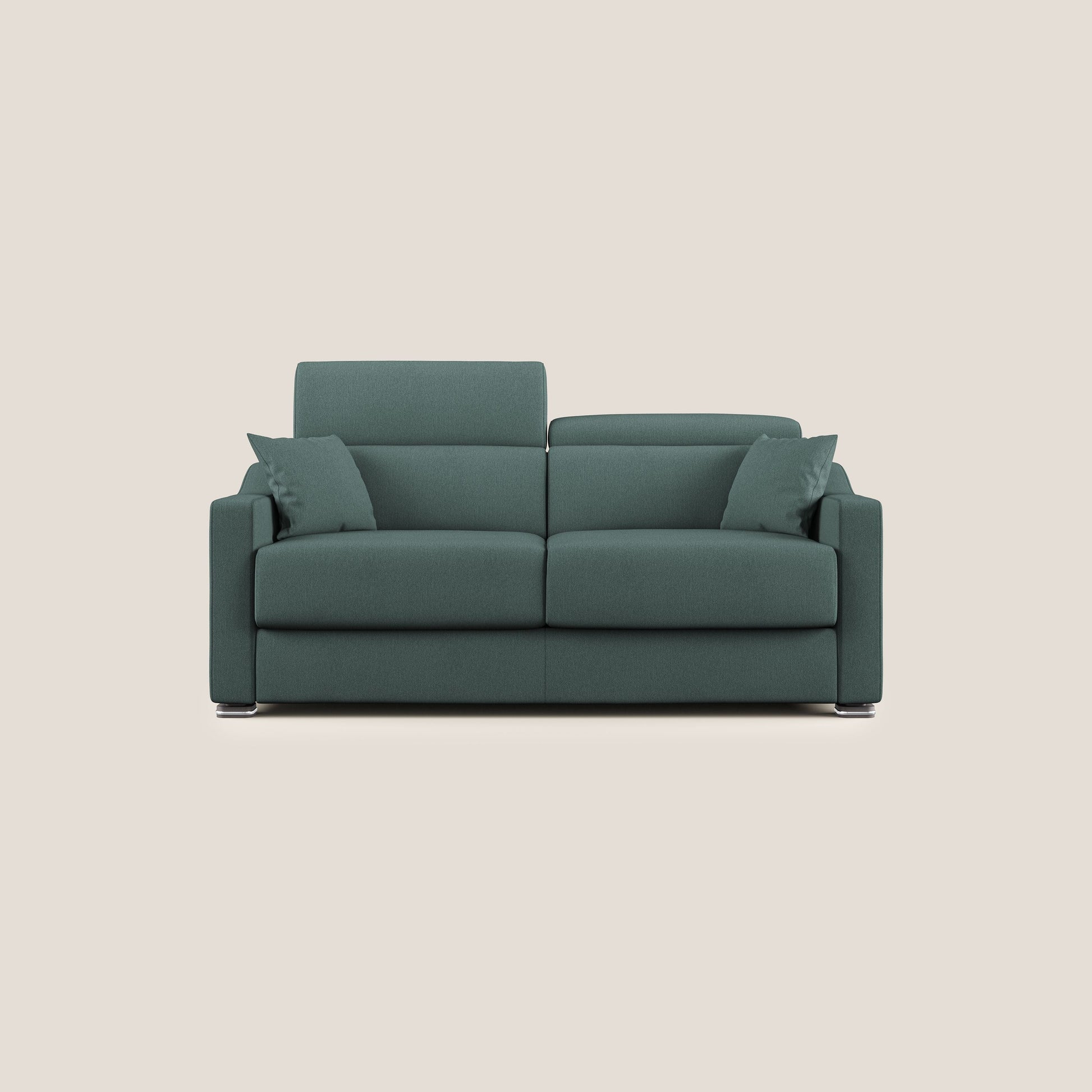 Divano Letto 3 Posti 191x100x98 cm in Tessuto Verde
