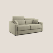 Divano Letto 3 Posti 211x100x98 cm in Tessuto Panna