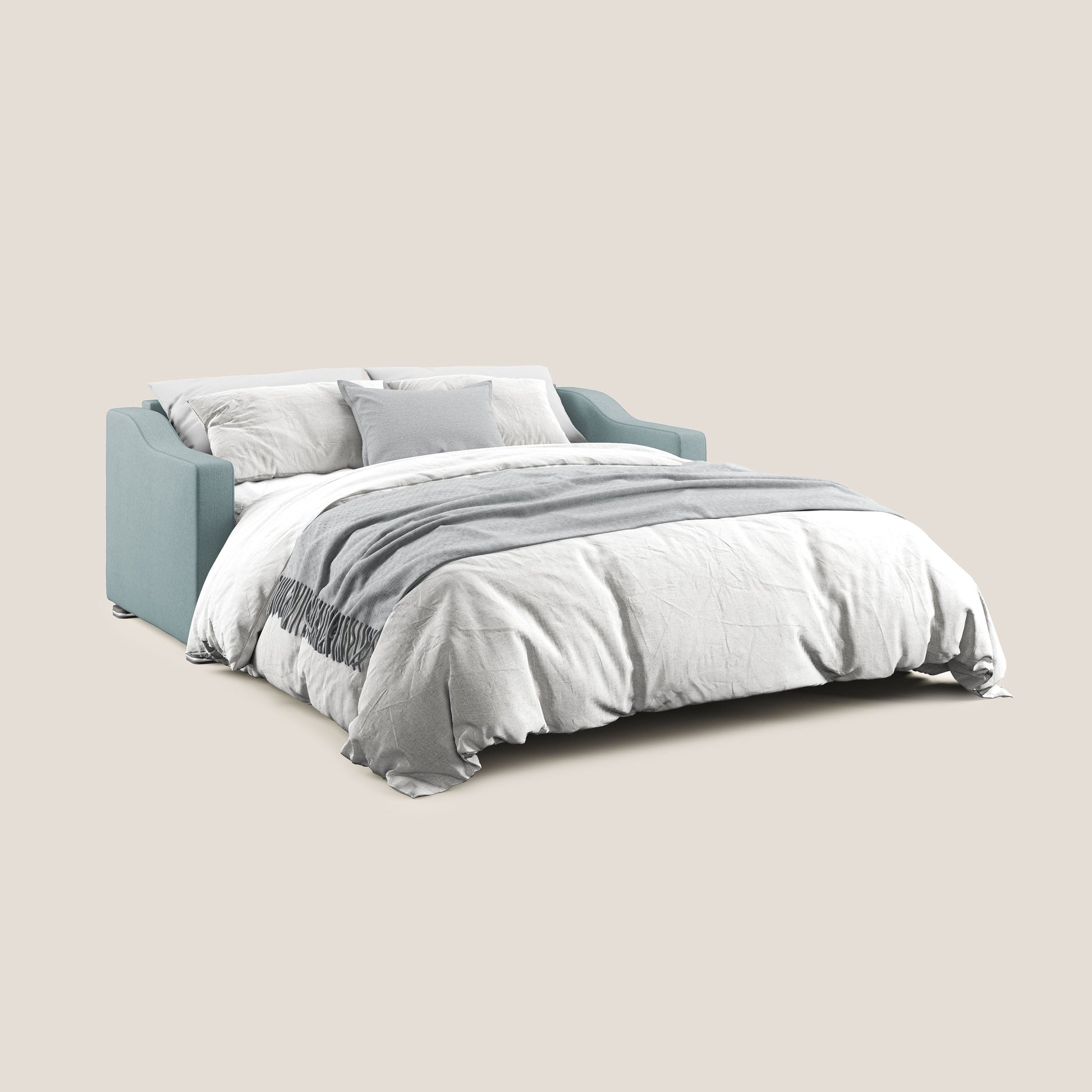 Divano Letto 2 Posti 171x100x98 cm in Tessuto Carta Da Zucchero