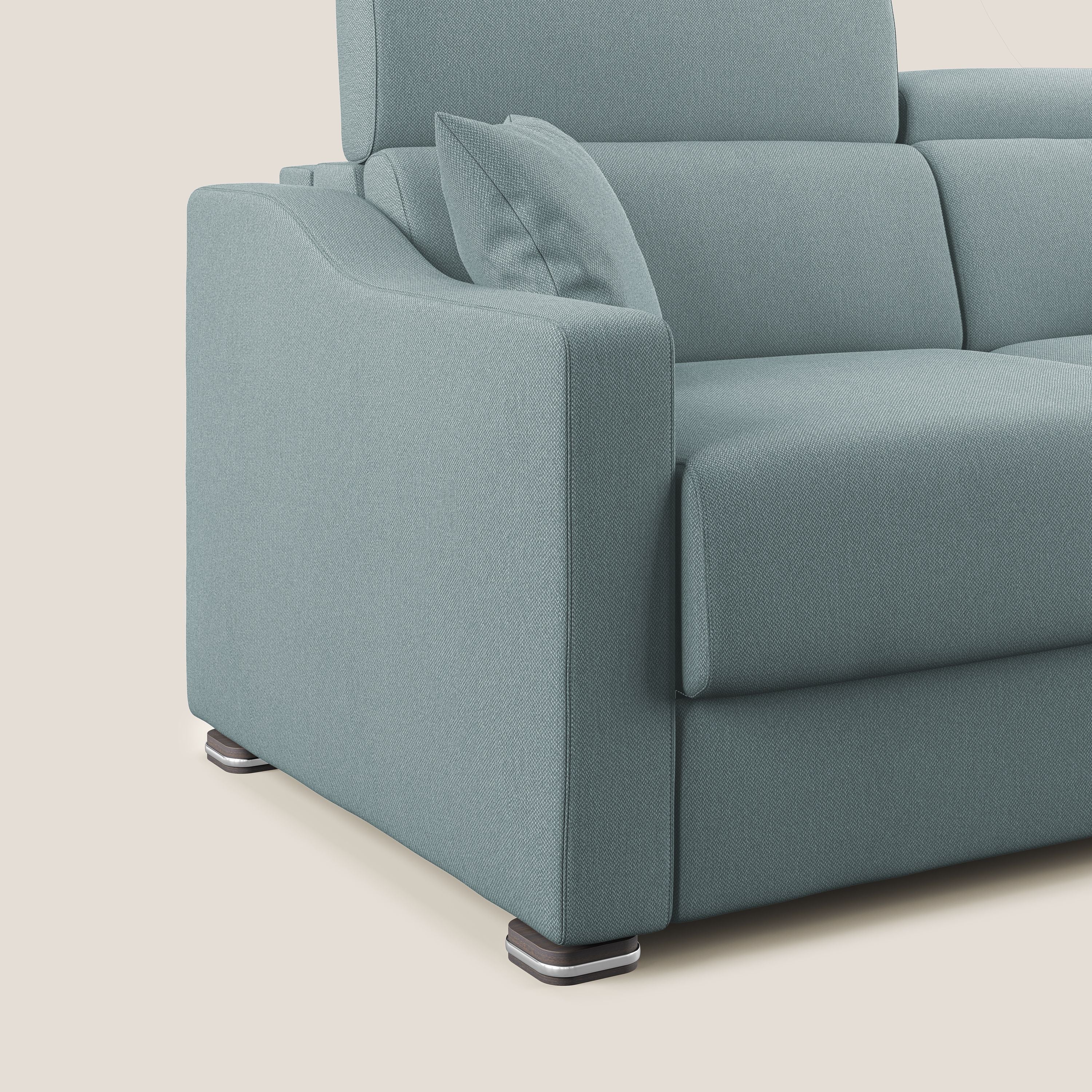 Divano Letto 3 Posti 191x100x98 cm in Tessuto Carta Da Zucchero