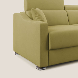 Divano Letto 2 Posti 171x100x98 cm in Tessuto Giallo