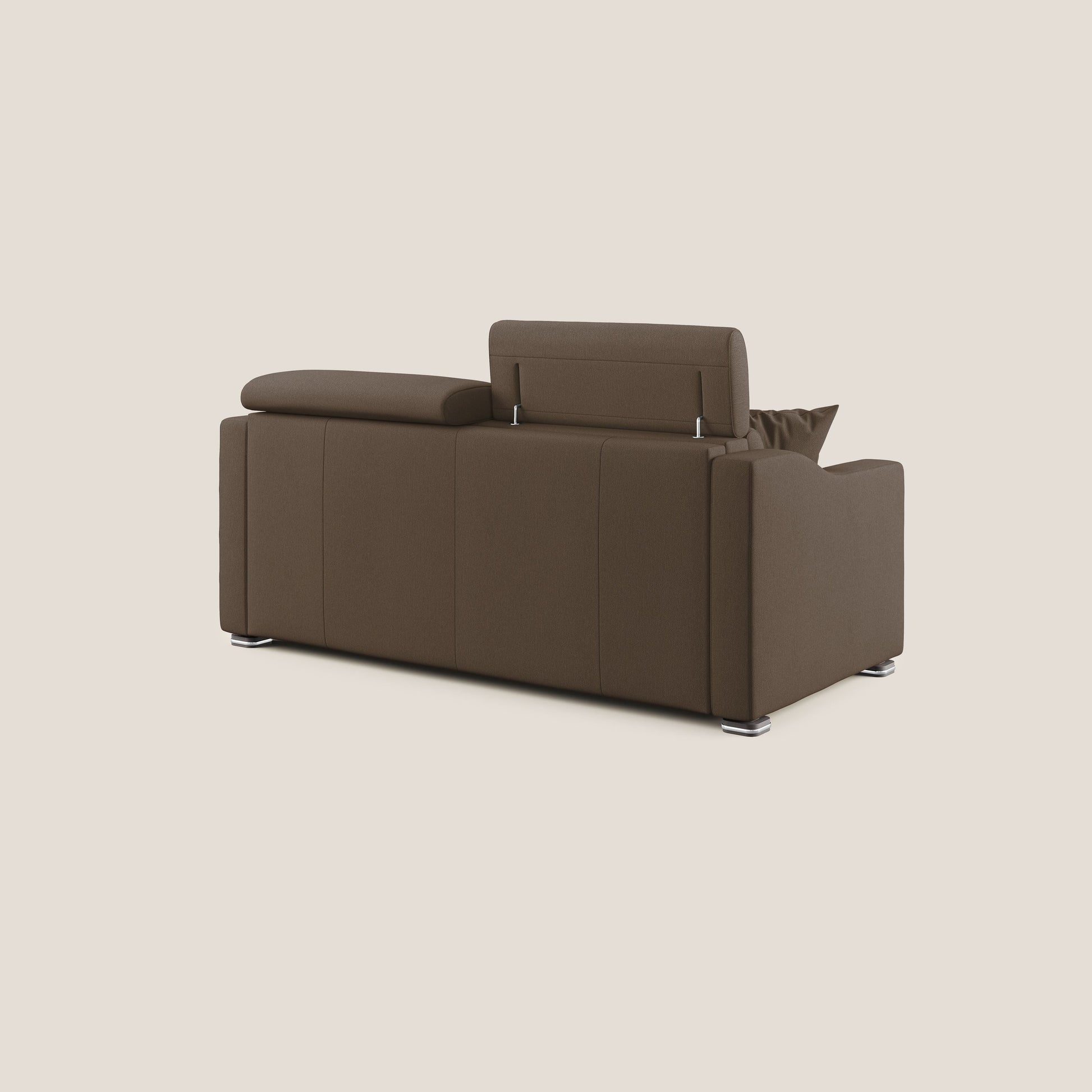 Divano Letto 2 Posti 171x100x98 cm in Tessuto Marrone