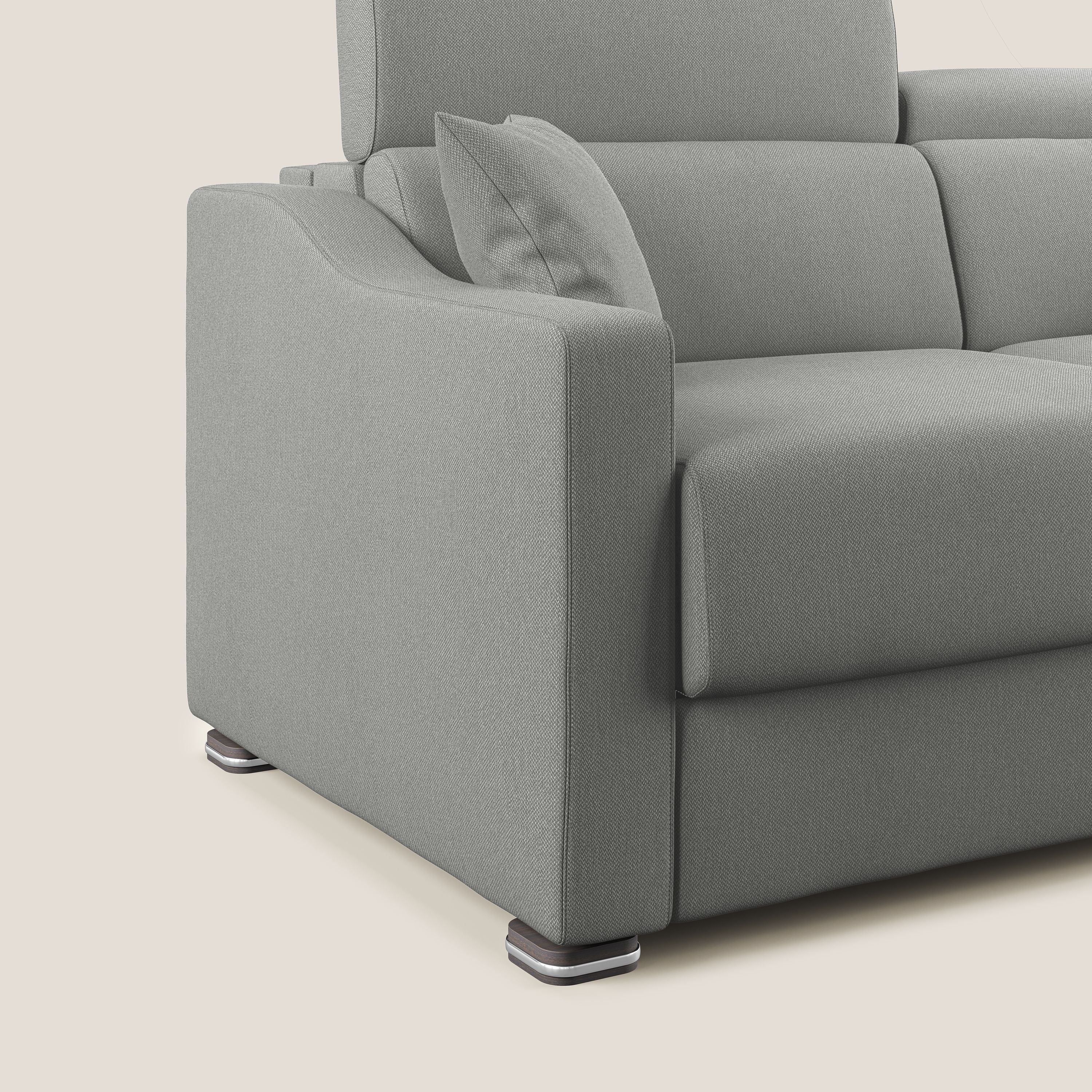 Divano Letto 2 Posti 171x100x98 cm in Tessuto Grigio