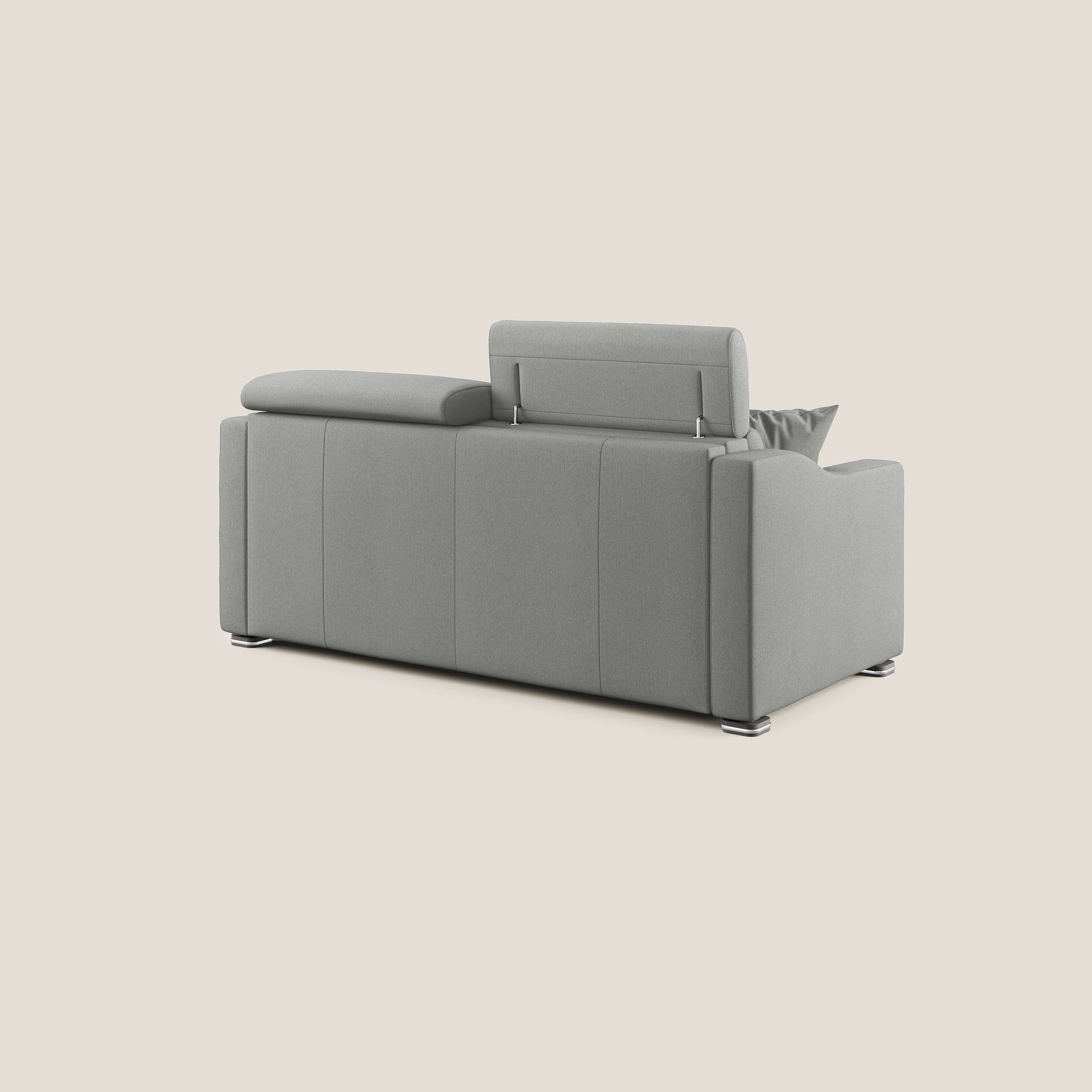 Divano Letto 2 Posti 171x100x98 cm in Tessuto Grigio
