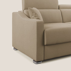 Divano Letto 3 Posti 211x100x98 cm in Tessuto Beige