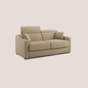 Divano Letto 3 Posti 211x100x98 cm in Tessuto Beige