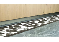 Tappeto Passatoia Cucina Antiscivolo In Tessuto Jacquard Disegno Origami Fango - 57x50 - Fango