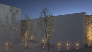 Beneito Faure Applique Led da Parete Oma - 8W, IP65, CCT Switch 2000K/2800K/4000K, Plafoniera da parete in Alluminio Vintage - Bianco