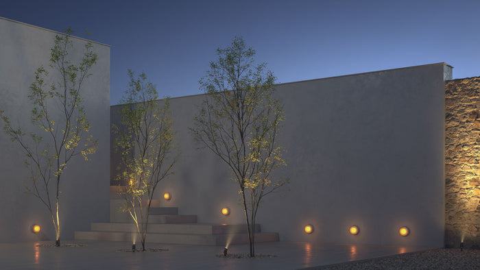 Beneito Faure Applique Led da Parete Oma - 8W, IP65, CCT Switch 2000K/2800K/4000K, Plafoniera da parete in Alluminio Vintage - Bianco