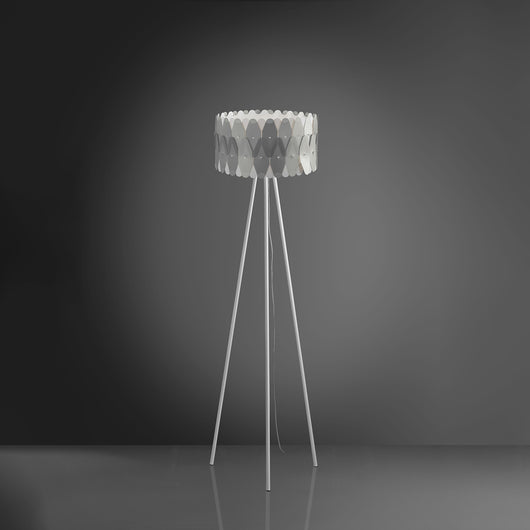 Piantana Moderna Amanda Polilux ® Argento E Metallo 1 Luce E27