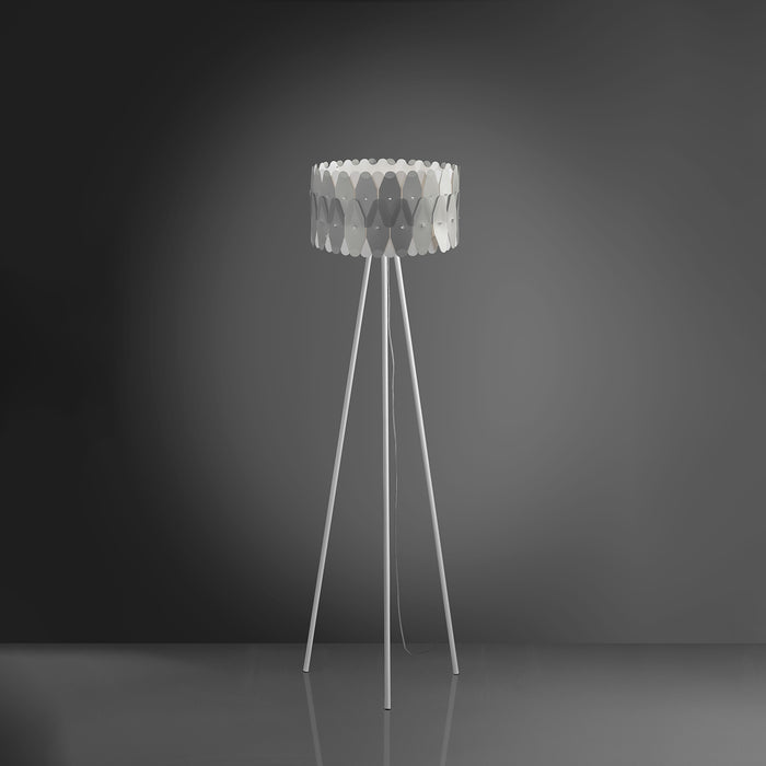 Piantana Moderna Amanda Polilux ® Argento E Metallo 1 Luce E27