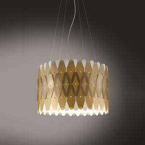 Lampadario Moderno Amanda Polilux ® New Gold E Metallo Cromo 5 Luci E27