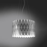 Lampadario Moderno Amanda Polilux ® Argento E Metallo Cromo 5 Luci E27