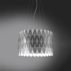 Lampadario Moderno Amanda Polilux ® Argento E Metallo Cromo 5 Luci E27