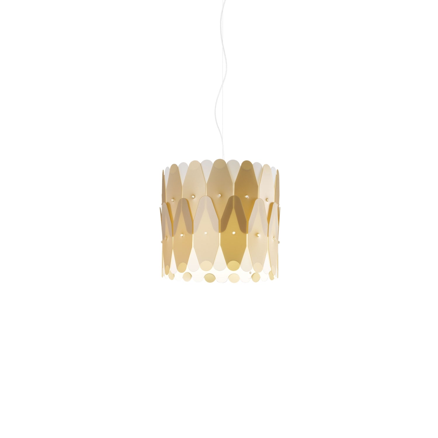 Sospensione Moderna Amanda Polilux ® New Gold E Metallo Cromo 1 Luce E27