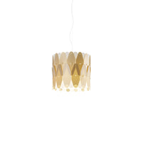 Sospensione Moderna Amanda Polilux ® New Gold E Metallo Cromo 1 Luce E27