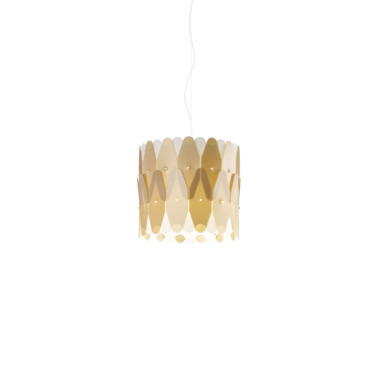 Sospensione Moderna Amanda Polilux ® New Gold E Metallo Cromo 1 Luce E27