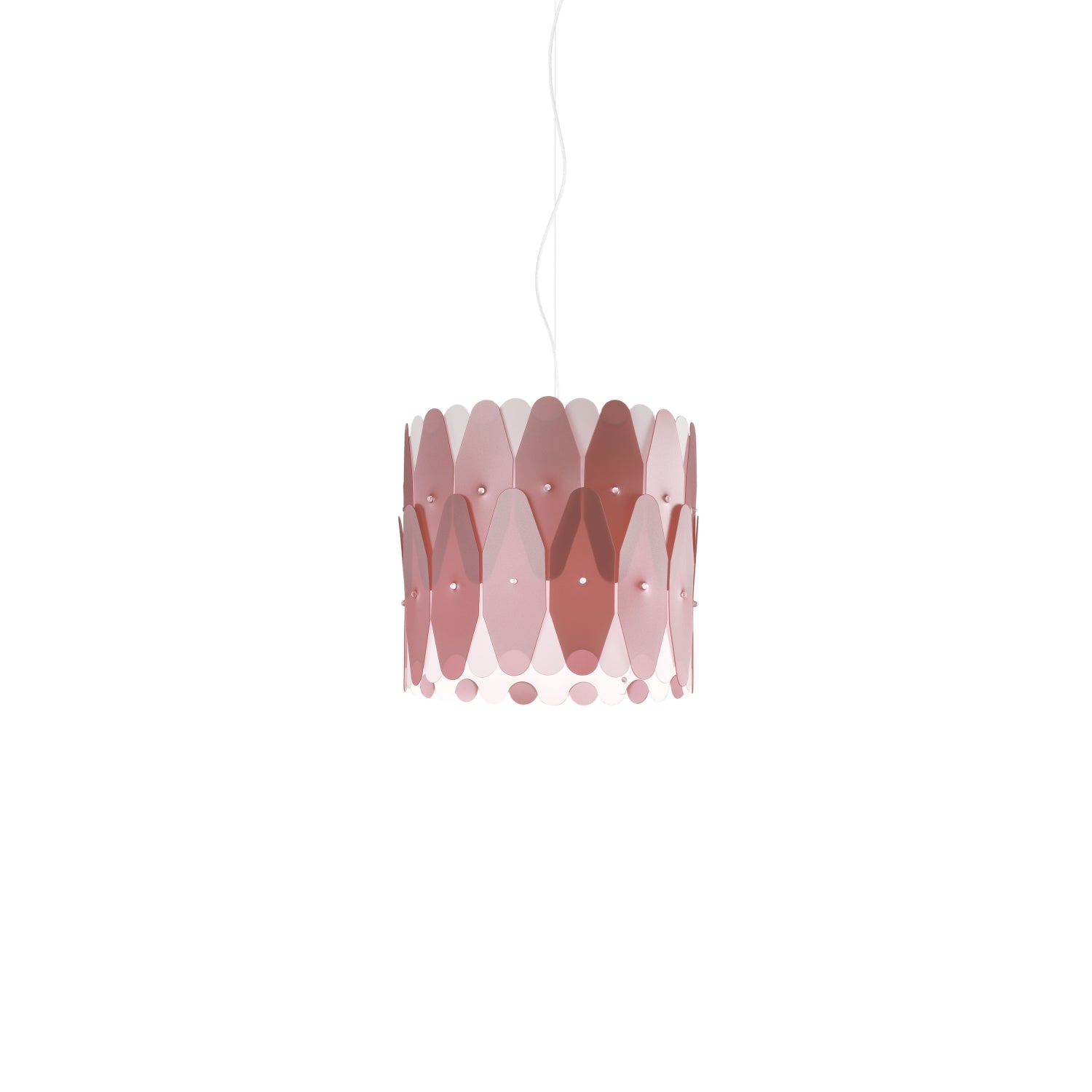 Sospensione Moderna Amanda Polilux ® Pink Metal E Metallo Cromo 1 Luce E27