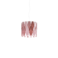 Sospensione Moderna Amanda Polilux ® Pink Metal E Metallo Cromo 1 Luce E27