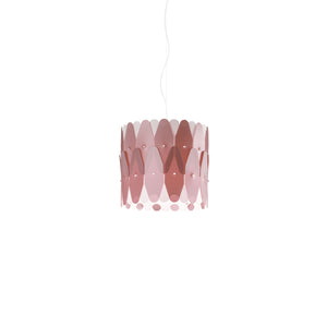 Sospensione Moderna Amanda Polilux ® Pink Metal E Metallo Cromo 1 Luce E27