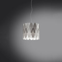 Sospensione Moderna Amanda Polilux ® Argento E Metallo Cromo 1 Luce E27