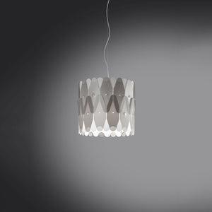 Sospensione Moderna Amanda Polilux ® Argento E Metallo Cromo 1 Luce E27