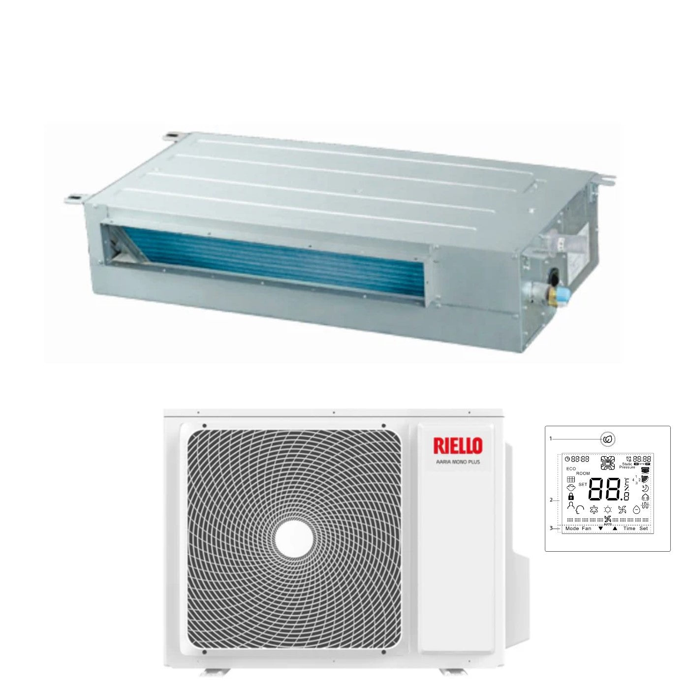 Condizionatore Canalizzato Riello 18000 Btu AMD 50 PA 20161586 R-32 con Comando a Filo di serie