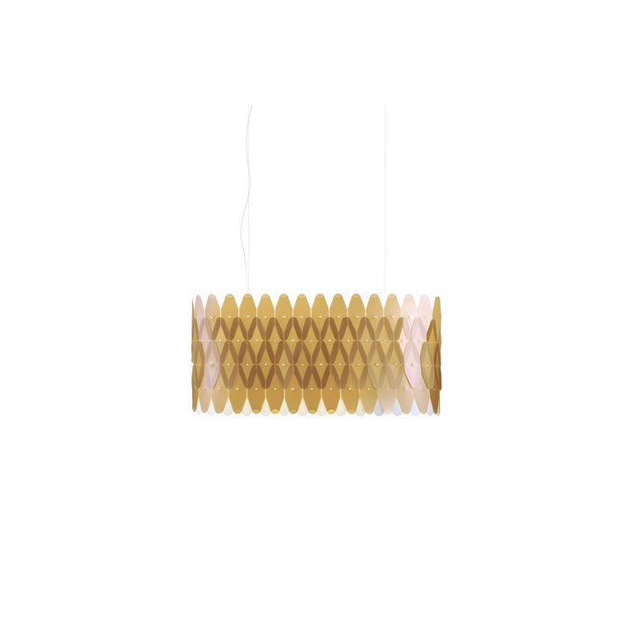Lampadario Moderno Amanda Polilux ® New Gold E Metallo Cromo 6 Luci E27