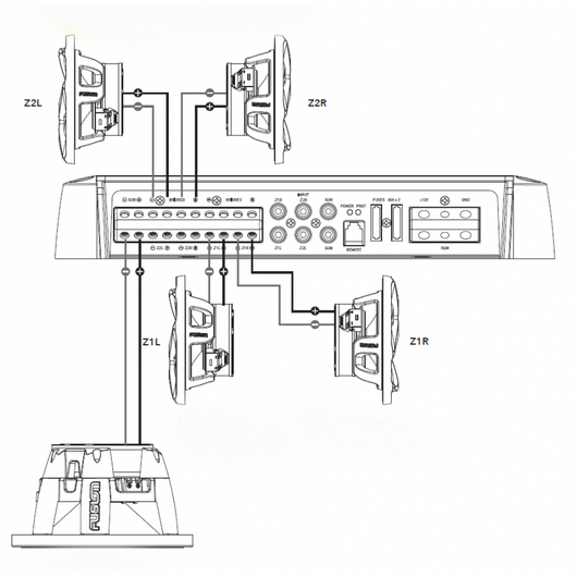 AMPLIFICATORE MS-AP61800 6 CANALI