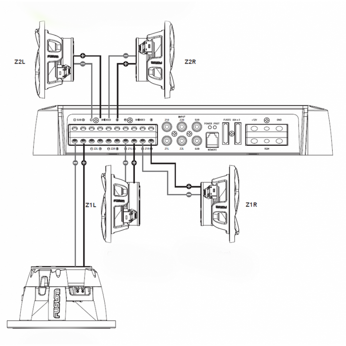 AMPLIFICATORE MS-AP61800 6 CANALI