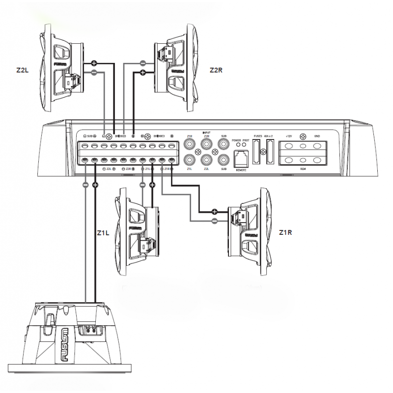 AMPLIFICATORE MS-AP61800 6 CANALI