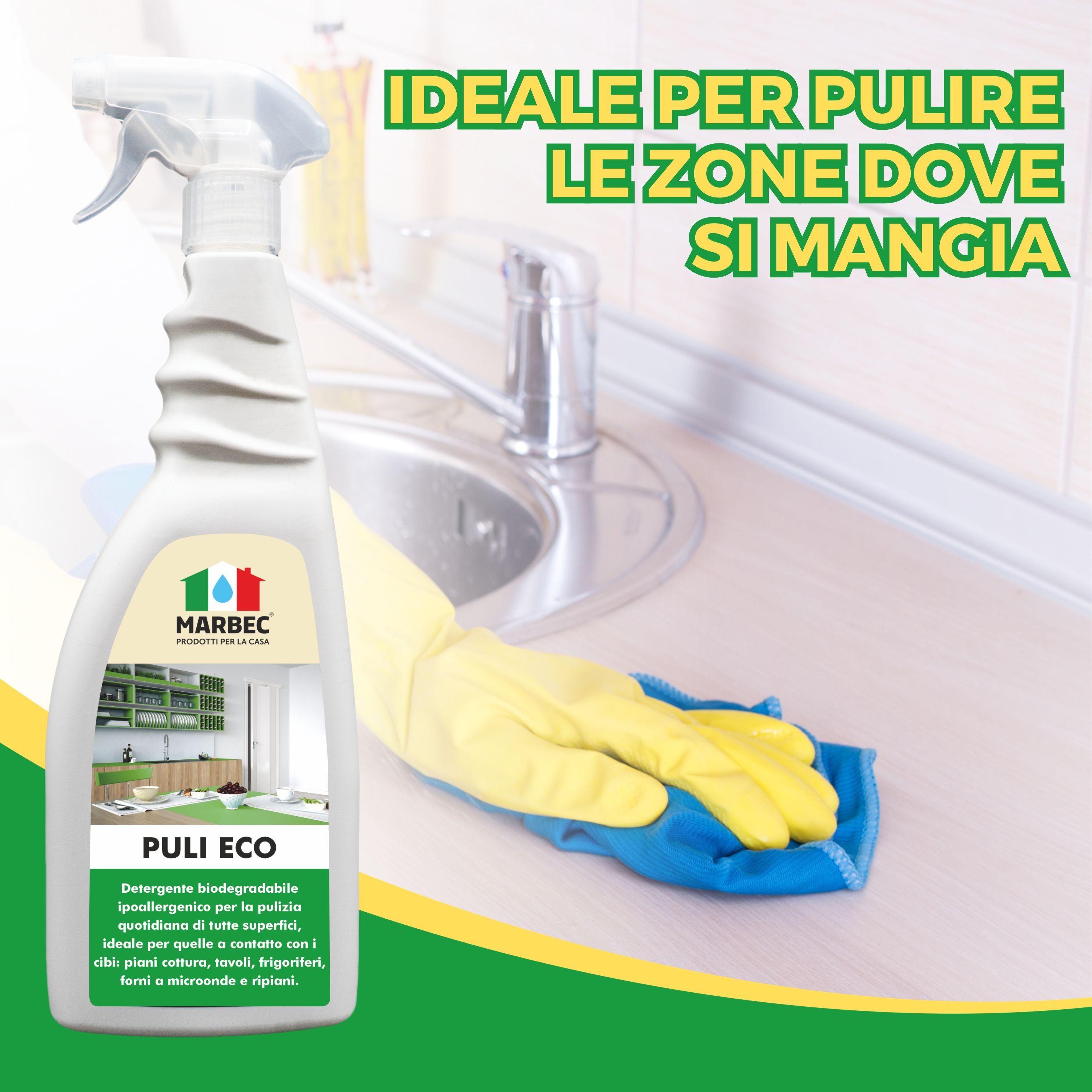 Detergente per superfici a contatto con gli alimenti PULI ECO   5LTx4Pz