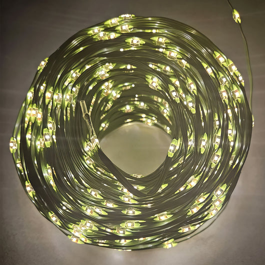 Andromeda - Catena di Luci Natalizia con 500 LED Bianco Caldo Cavo 35m Verde