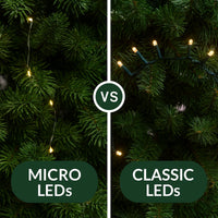 Andromeda - Catena di Luci Natalizia con 500 LED Bianco Caldo Cavo 35m Verde