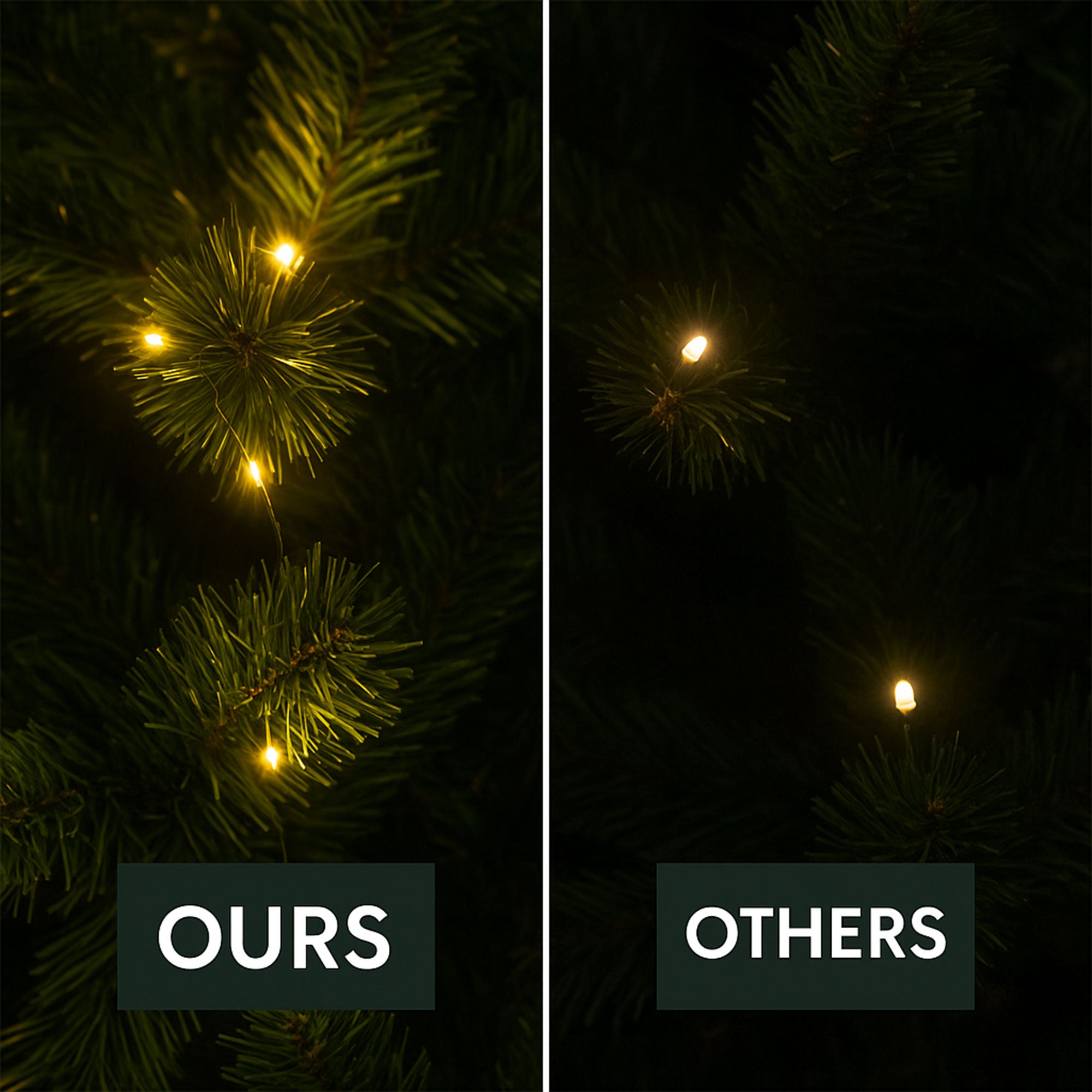 Andromeda - Catena di Luci Natalizia con 500 LED Bianco Caldo Cavo 35m Verde