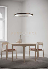 ANELLO LAMPADARIO A SOSPENSIONE BRONZO SPAZZOLATO DIAM.55cm 2700K 2668LM 33W DIMMERABILE TRIAC