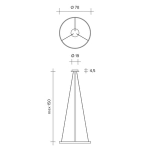 ANELLO LAMPADARIO A SOSPENSIONE ORO SPAZZOLATO DIAM.78cm 3000K 3068LM 47W DIMMERABILE PUSH