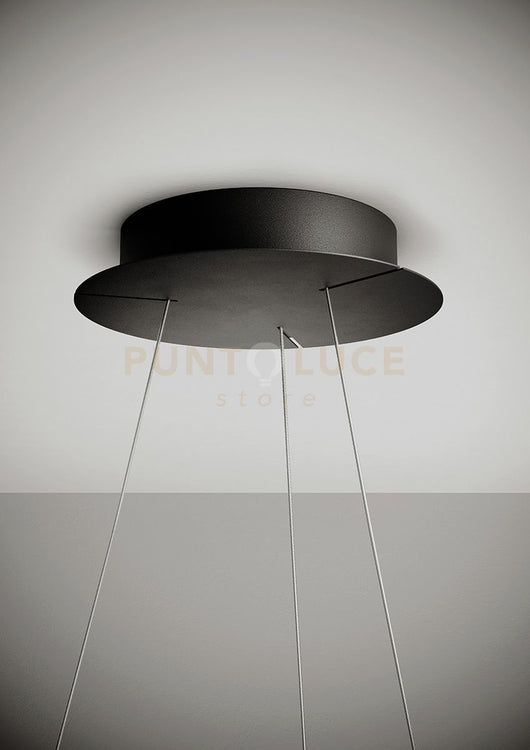 ANELLO SOSPENSIONE NERO VERNICIATO DIAM.78cm 3000K 3068LM 47W