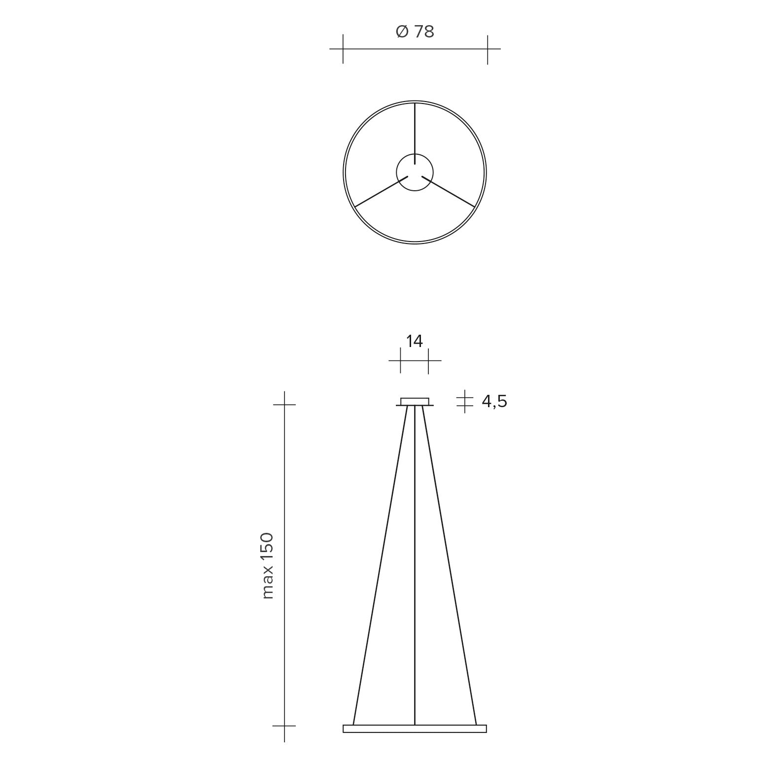 ANELLO SOSPENSIONE NERO VERNICIATO DIAM.78cm 3000K 3068LM 47W