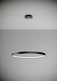 ANELLO SOSPENSIONE NERO VERNICIATO DIAM.78cm 3000K 3068LM 47W