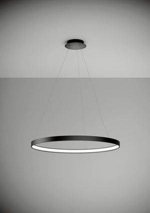 ANELLO SOSPENSIONE NERO VERNICIATO DIAM.78cm 3000K 3068LM 47W